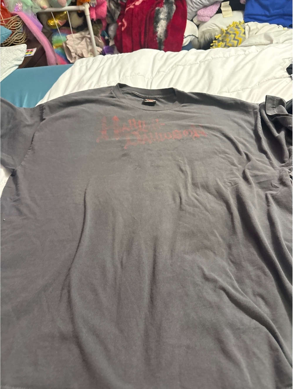 Harley-Davidson Men's 2X Black Cotton T-Shirt with Logo Prints